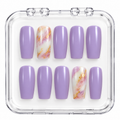 Lilac Marble Accent Press-On Nails