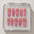 Pink Frenchie Press-On Nails