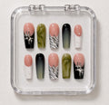 Olive Ombre & Zebra Press-On Nails