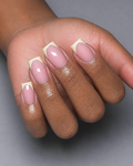 Butter French acrylic nail design