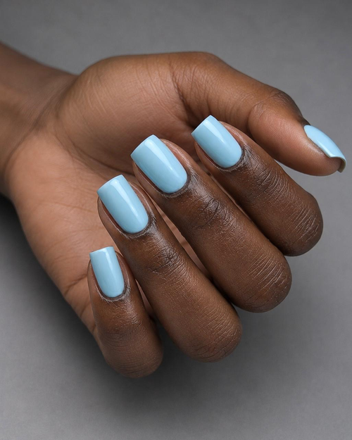 Baby Blue acrylic nail design