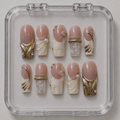 Golden Safari press-on nails